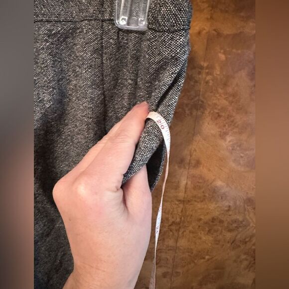 Chic Gray Pants with Black Floral Embroidery - Picture 5 of 6